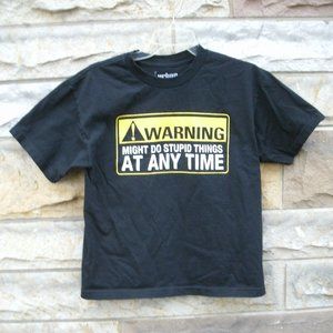 Funny Warning Sign T-Shirt Size M